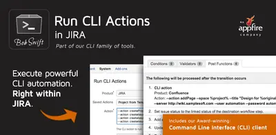 Run CLI Actions in Jira for Atlassian — screenshot