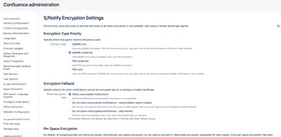 S/Notify Email Encryption for Confluence for Atlassian — screenshot