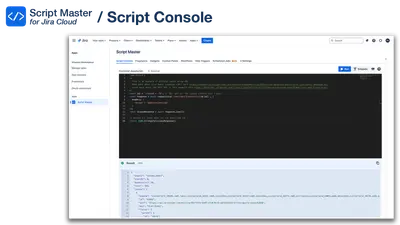 Script Master for Jira for Atlassian — screenshot
