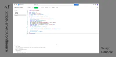 ScriptGenie for Confluence for Atlassian — screenshot