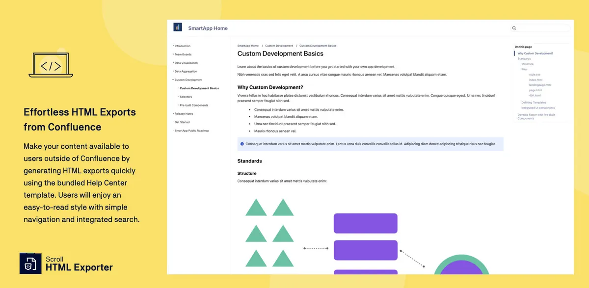 Scroll HTML Exporter for Confluence — screenshot from the Atlassian Marketplace listing