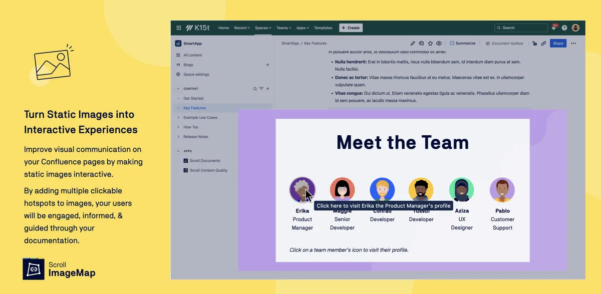 Scroll ImageMap for Confluence — screenshot from the Atlassian Marketplace listing