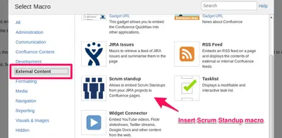 Scrum Standup for Confluence for Atlassian — screenshot