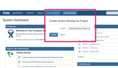 Scrum Standup for Jira for Atlassian — screenshot