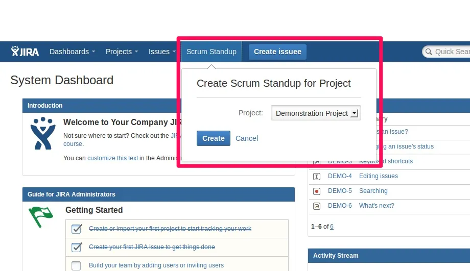 Scrum Standup for Jira — screenshot from the Atlassian Marketplace listing