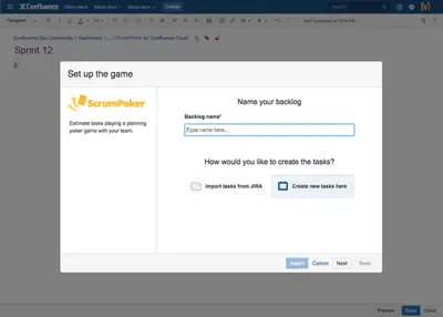 ScrumPoker Estimates for Confluence (Connector to Jira) for Atlassian — screenshot