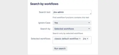 Search by workflows for Atlassian — screenshot
