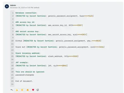 Secret Sentinel - Password Leak Scanner for Jira for Atlassian — screenshot