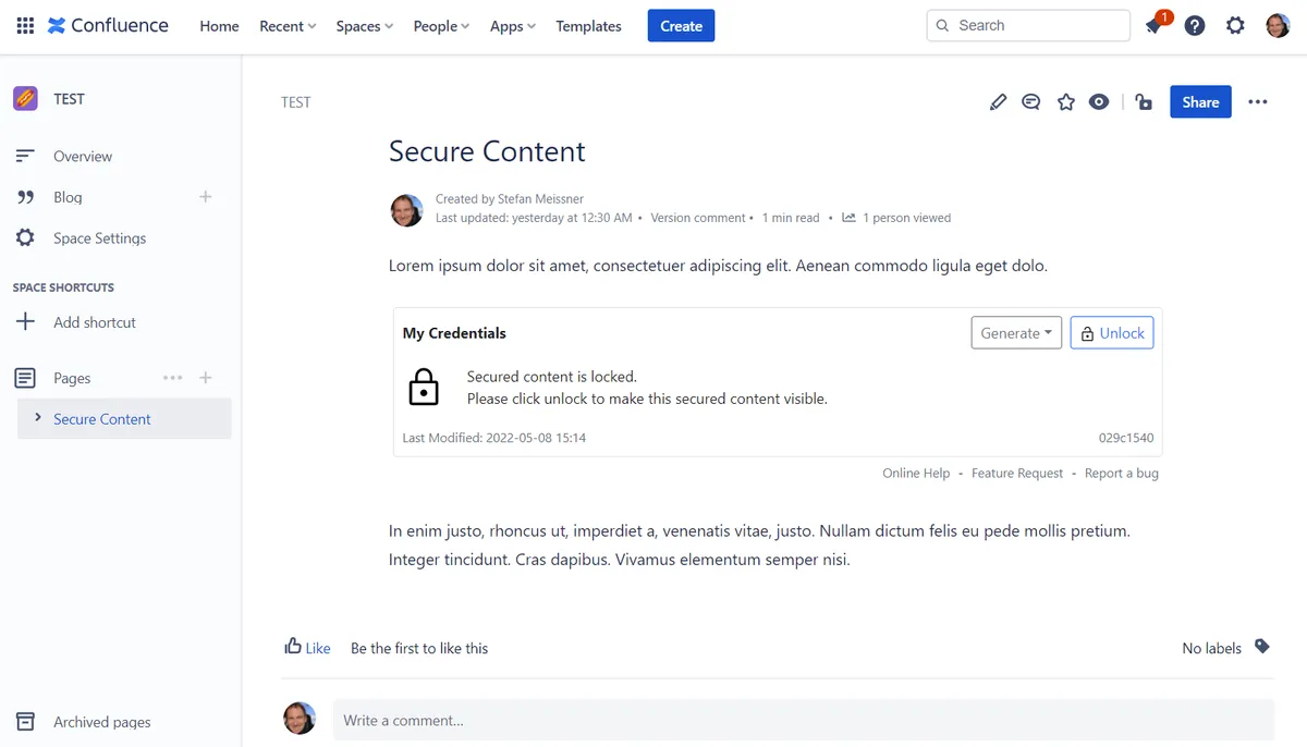 Secure Content NEXT — screenshot from the Atlassian Marketplace listing