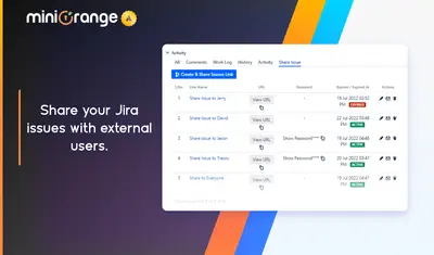 Secure Share - Share issues for Jira (External Users) for Atlassian — screenshot