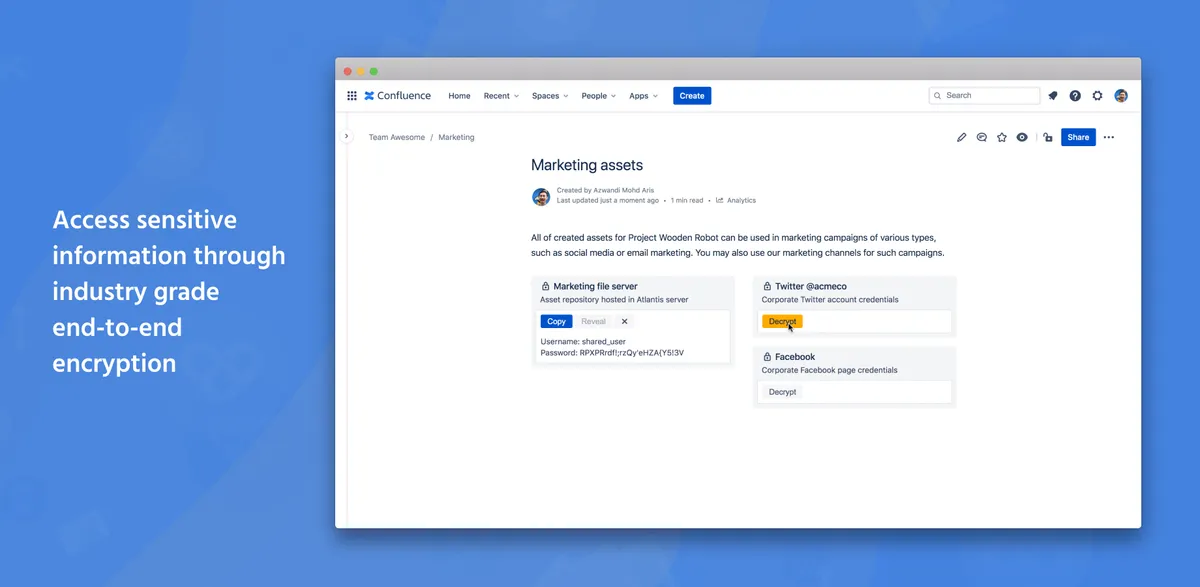 Security & Encryption for Confluence — screenshot from the Atlassian Marketplace listing