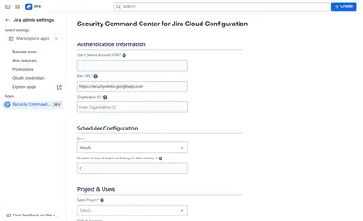 Security Command Center for Jira Cloud for Atlassian — screenshot