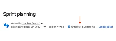 See All Unresolved Comments for Atlassian — screenshot