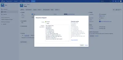 Sequence Diagrams for Jira for Atlassian — screenshot