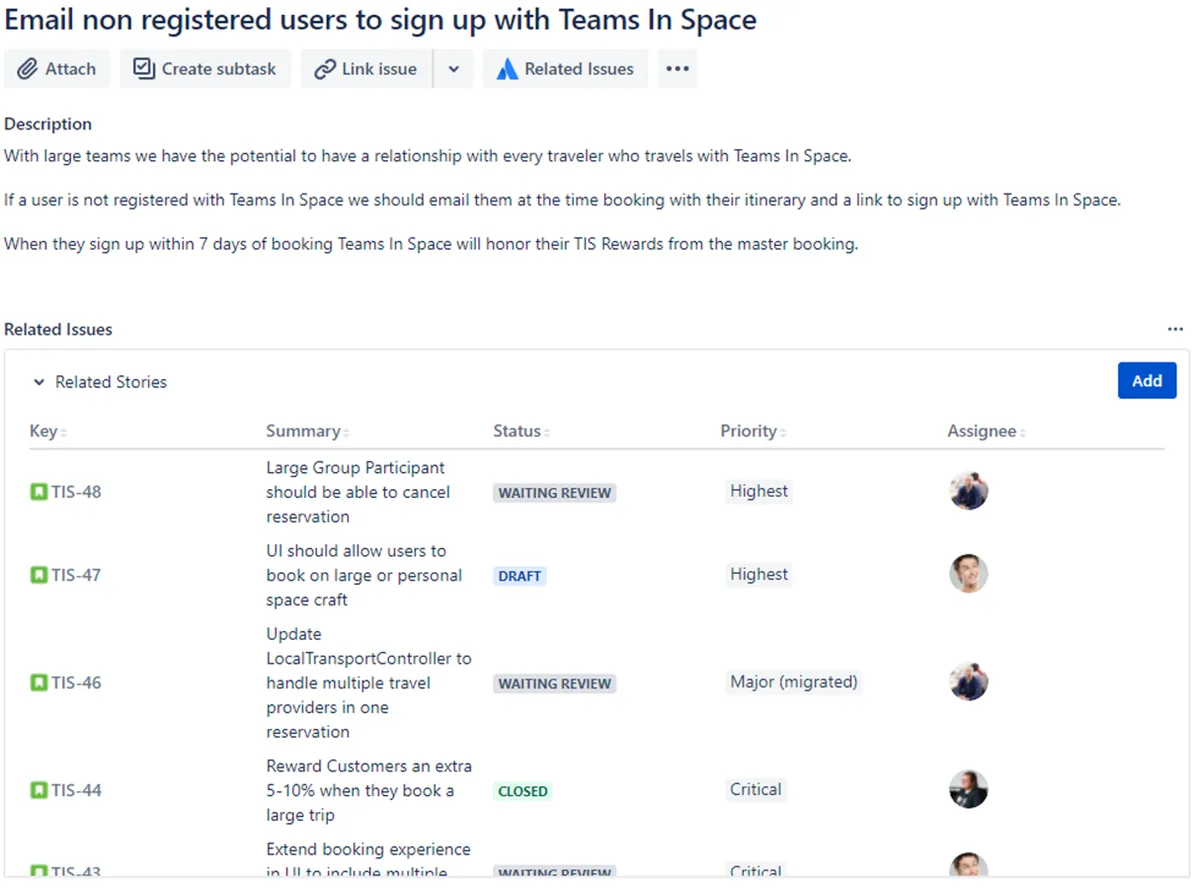 Show Related Issues — screenshot from the Atlassian Marketplace listing