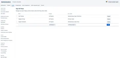 Sign Off Plugin for Jira for Atlassian — screenshot