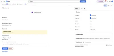 Signoff: Provable Approval Workflow for Jira for Atlassian — screenshot