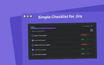 Simple Checklist For Jira for Atlassian — screenshot