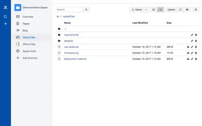 Simple Cloud Files for Confluence for Atlassian — screenshot