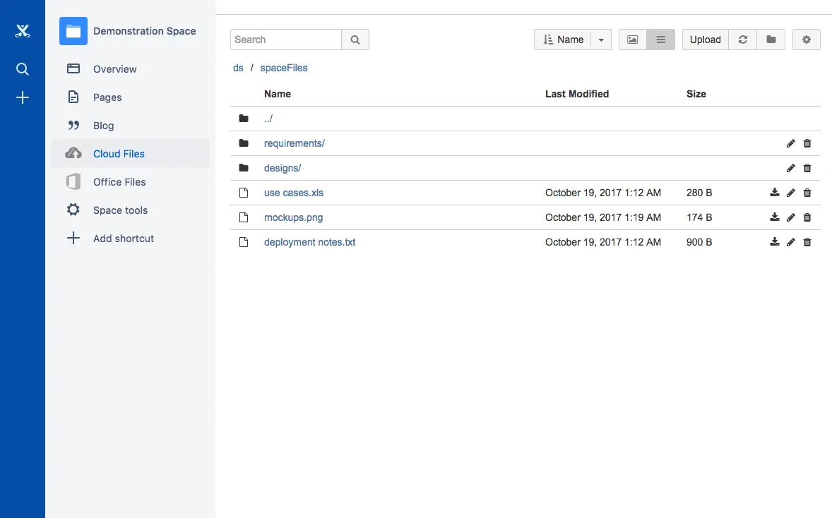Simple Cloud Files for Confluence — screenshot from the Atlassian Marketplace listing