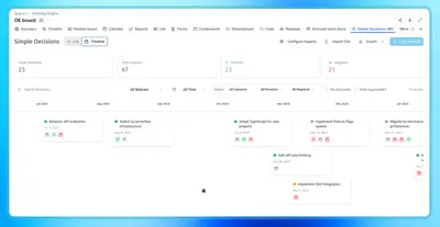 Simple Decision Log: Decision Timeline & Register for Jira for Atlassian — screenshot