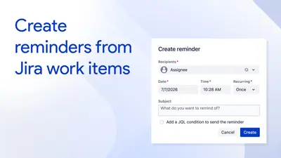 Simple Reminder – Email Notifications for Atlassian — screenshot