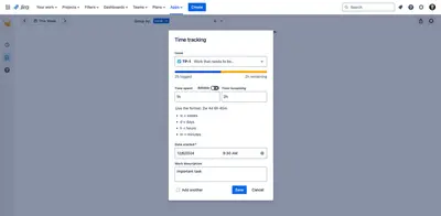 Simple Timesheet Export – Free Worklog Generator for Jira for Atlassian — screenshot