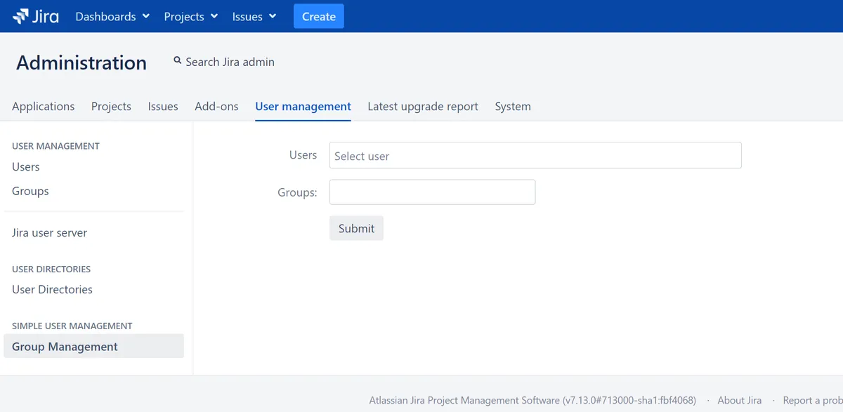 Simple User Management — screenshot from the Atlassian Marketplace listing