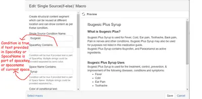 Single Source (if-else condition) Plugin for Atlassian — screenshot