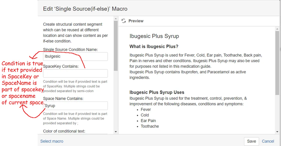 Single Source (if-else condition) Plugin — screenshot from the Atlassian Marketplace listing