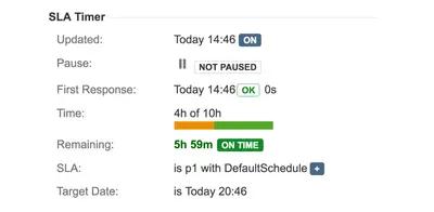 SLA Timer for Jira for Atlassian — screenshot