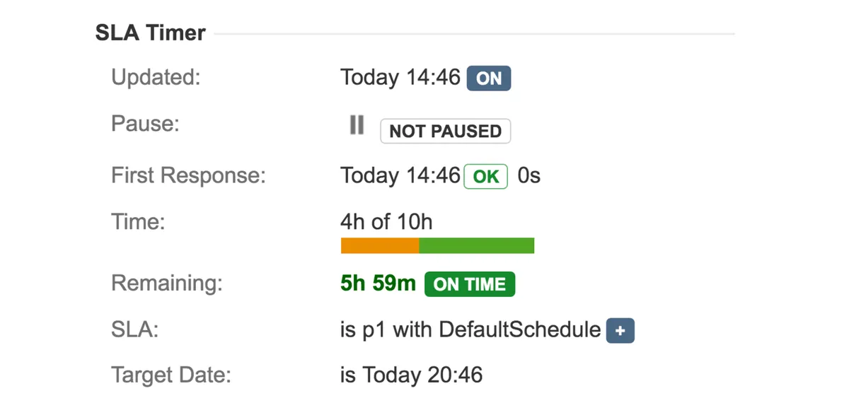 SLA Timer for Jira — screenshot from the Atlassian Marketplace listing