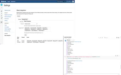 Slack Connector for Bitbucket Server for Atlassian — screenshot
