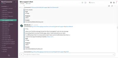 Slack Connector for Jira Cloud for Atlassian — screenshot