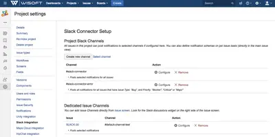 Slack Connector for Jira for Atlassian — screenshot
