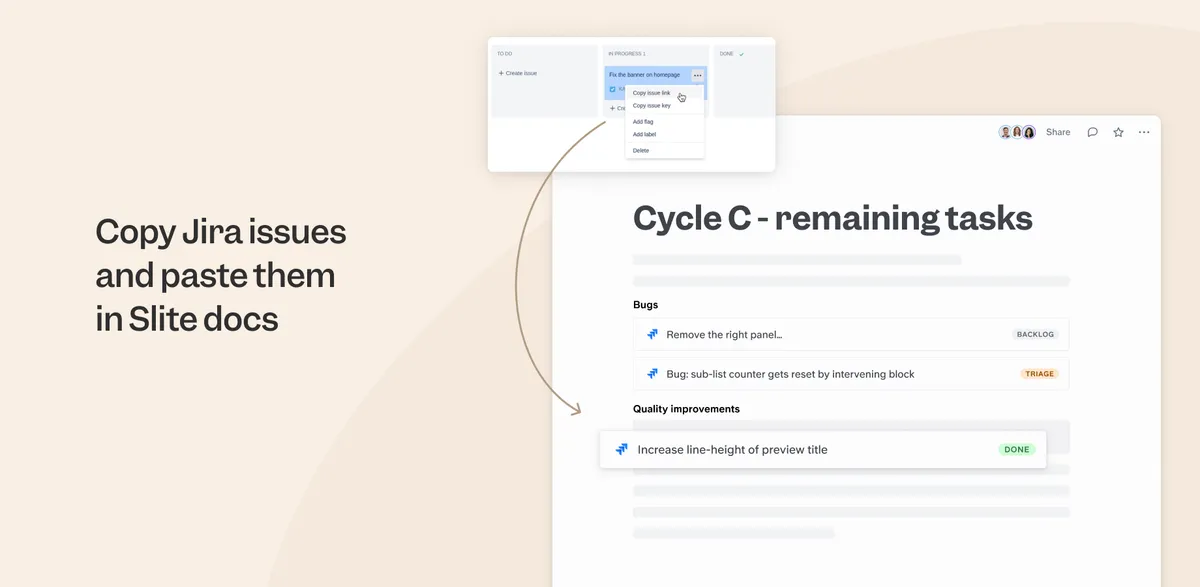 Slite — screenshot from the Atlassian Marketplace listing