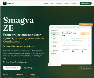 Smagva ZE for Confluence for Atlassian — screenshot