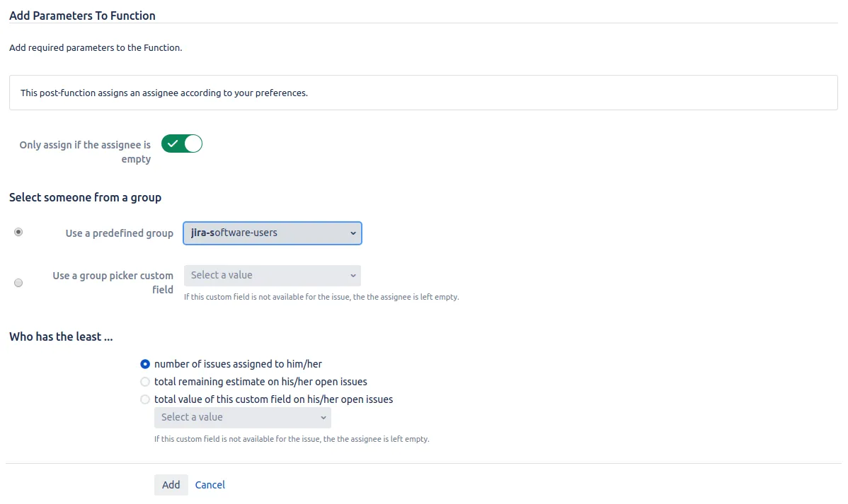 Smart Assignment for JIRA — screenshot from the Atlassian Marketplace listing