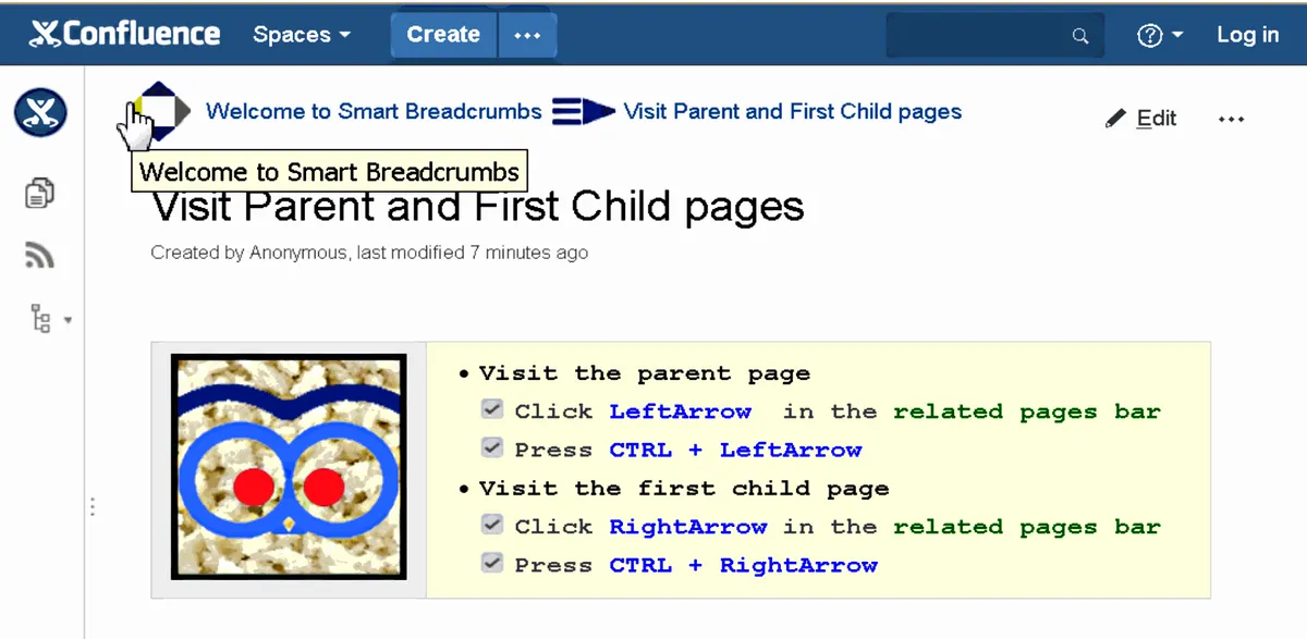Smart Breadcrumbs for Confluence — screenshot from the Atlassian Marketplace listing