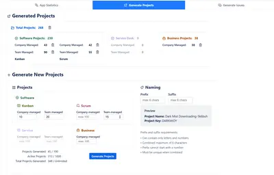 Smart Data Generator for Jira for Atlassian — screenshot