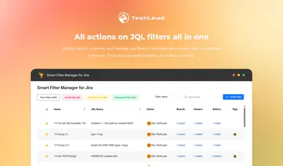 Smart Filter Manager for Jira for Atlassian — screenshot
