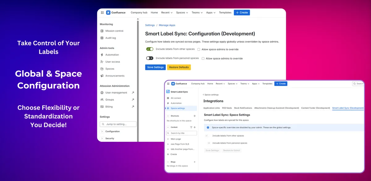Smart Label Sync — screenshot from the Atlassian Marketplace listing