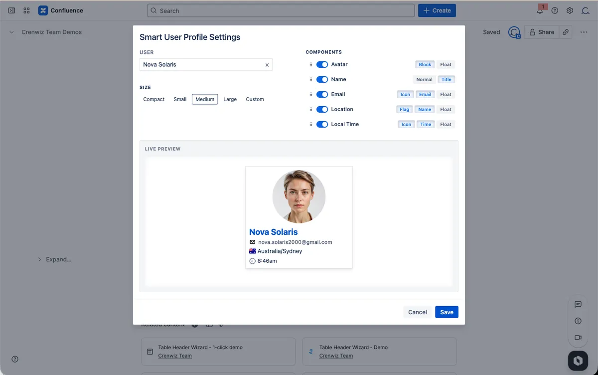 Smart User Profile — screenshot from the Atlassian Marketplace listing