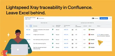 Snapshots Integration with Xray (Traceability Extensions) for Atlassian — screenshot