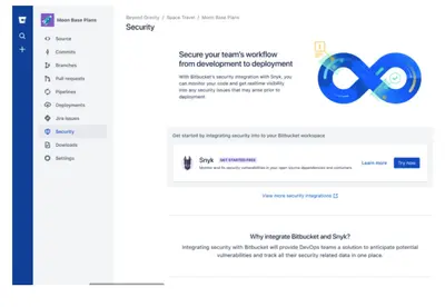 Snyk Security for Bitbucket Cloud (AU) for Atlassian — screenshot