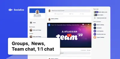 Socialize - a social network for Confluence for Atlassian — screenshot