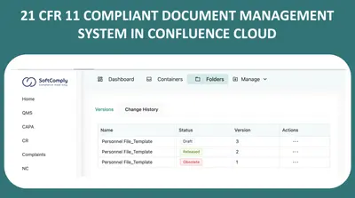 SoftComply Document Manager for Advanced Document Management for Atlassian — screenshot