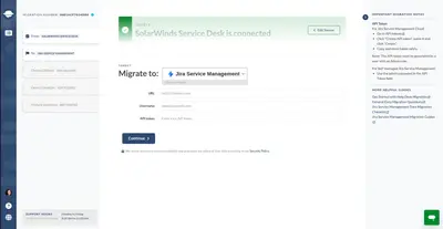 SolarWinds Service Desk to Jira Service Management Import for Atlassian — screenshot