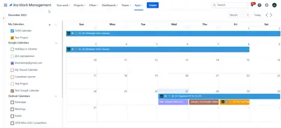 Solid Calendar. Google & Outlook Integrations for Jira for Atlassian — screenshot