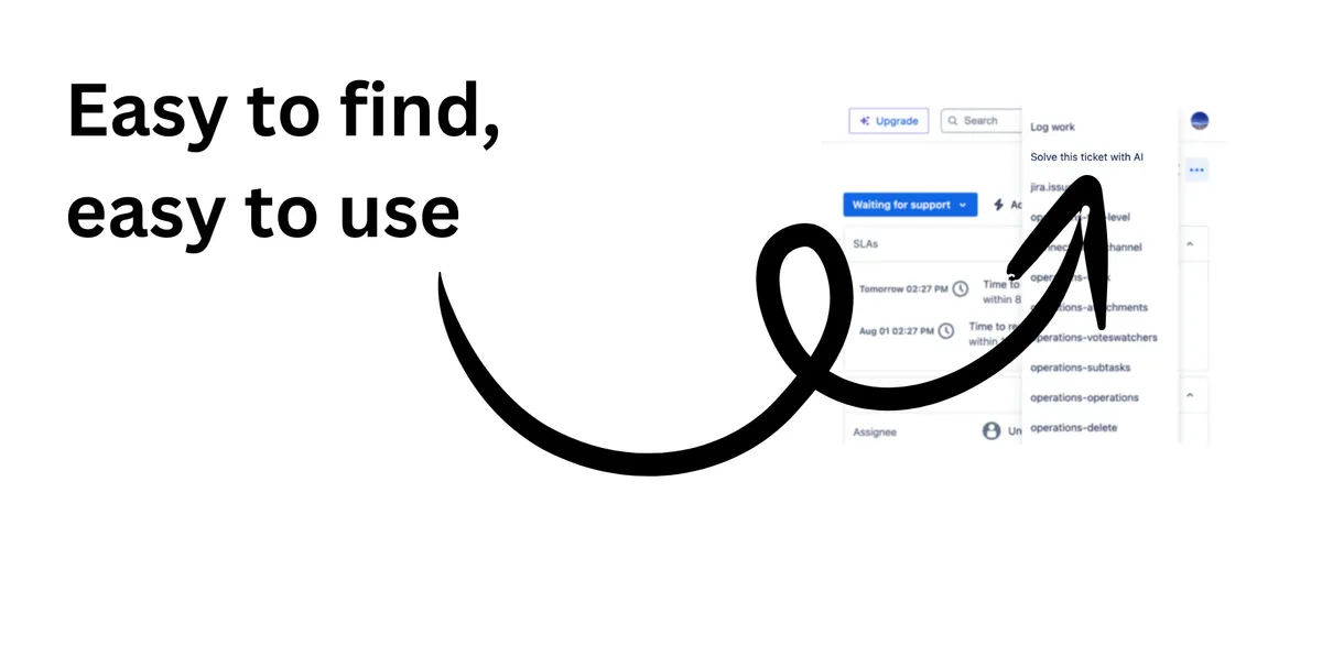 Solve My Ticket — screenshot from the Atlassian Marketplace listing